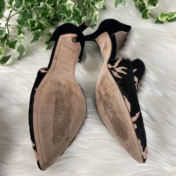 Chic Black and Tan Patterned Heels - Picture 9 of 12